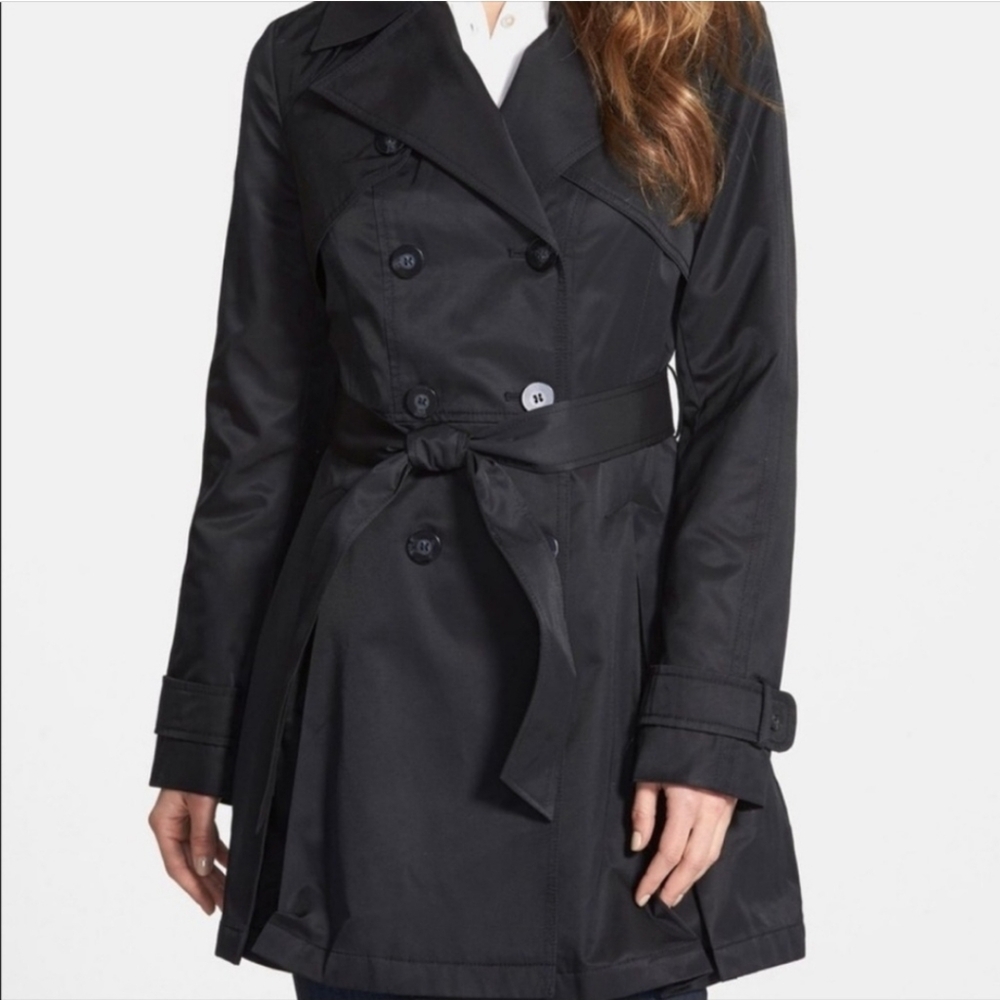 Laundry by Shelli Segal Navy blue  double breasted trenchcoat Size XL